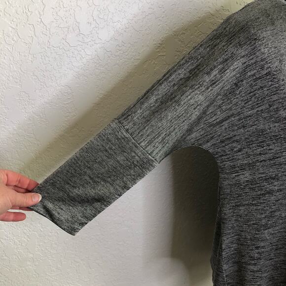 WHBM gray silver metallic v neck layered tunic top size Extra Small XS - Picture 6 of 16